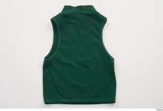 Zolzaya Clothes  318 casual clothing green turtleneck sleeveless crop…